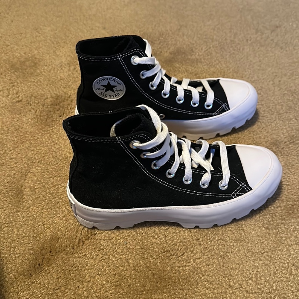 Black Chuck Taylor All Star Lugged Shoes Size 6